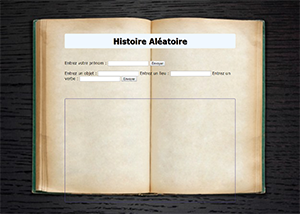 Capture d'écran de mon jeu Histoire Aléatoire